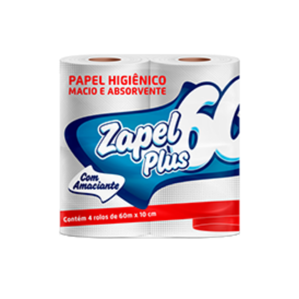PAPEL HIGIENICO ZAPEL 4X60MT