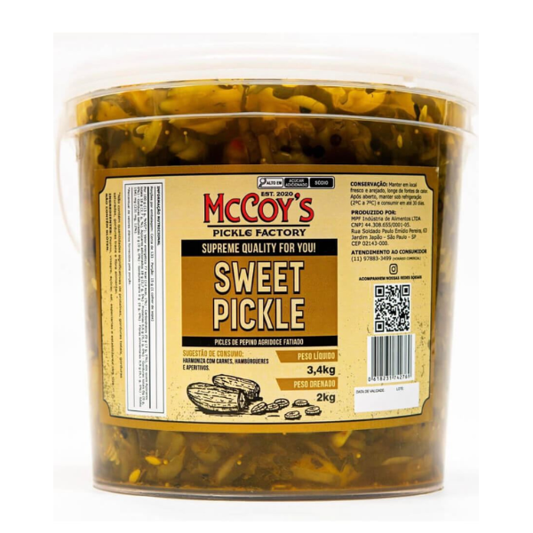 PICKLES MCCOYS AGRIDOCE BALDE 3,4KG