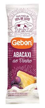 Picole Gebon 60g Ao Leite Abacaxi Ao Vinho