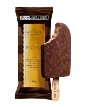 PICOLÉ BACIO DI LATTER C/COBERTURA 70G BROWNIE