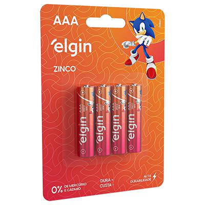PILHA ZINCO AAA ELGIN /4UND