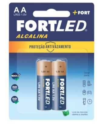 PILHA FORTLED ALCALINA 2UN AA