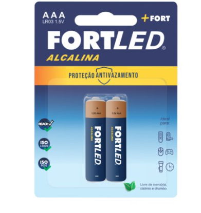 PILHA FORTLED ALCALINA 2UN AAA
