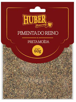 Pimenta Do Reino Huber 60g Preta Moida