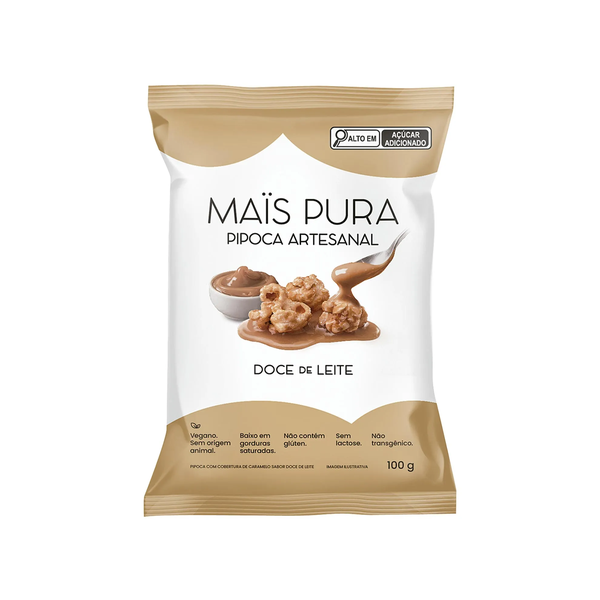 Pipoca Artesanal Mais Pura 100g Doce De Leite