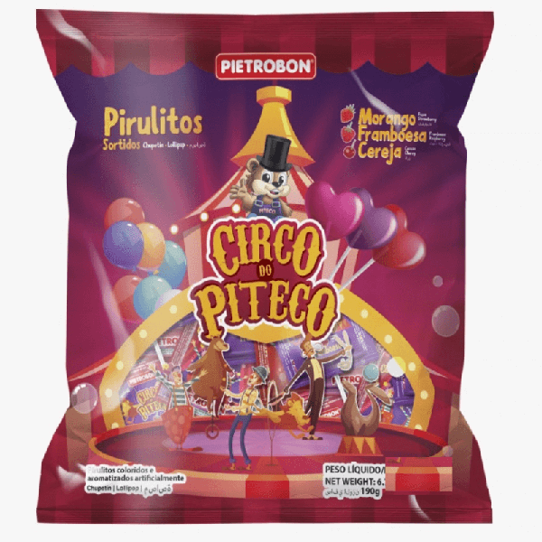 PIRULITO PIETROBON CIRCO DO PITECO 190GR