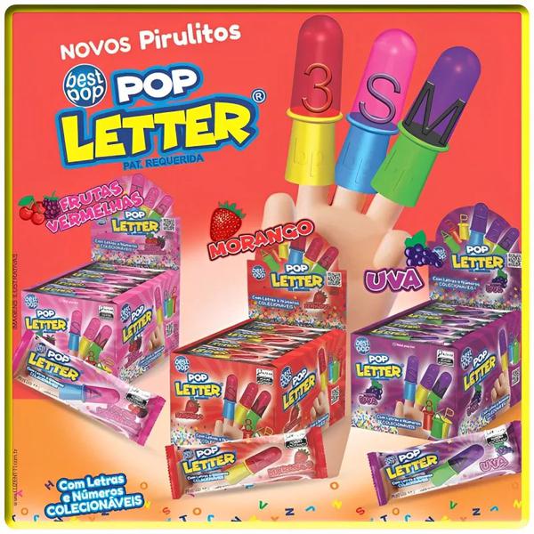 PIRULITO POP LETTER 14G UVA