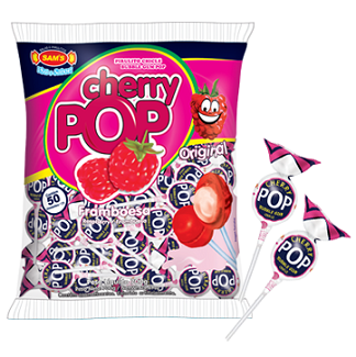 PIRULITO SAM S CHERRY POP FRAMB 50UN