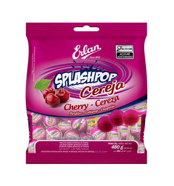 PIRULITO ERLAN SPLASHPOP CEREJA 480G