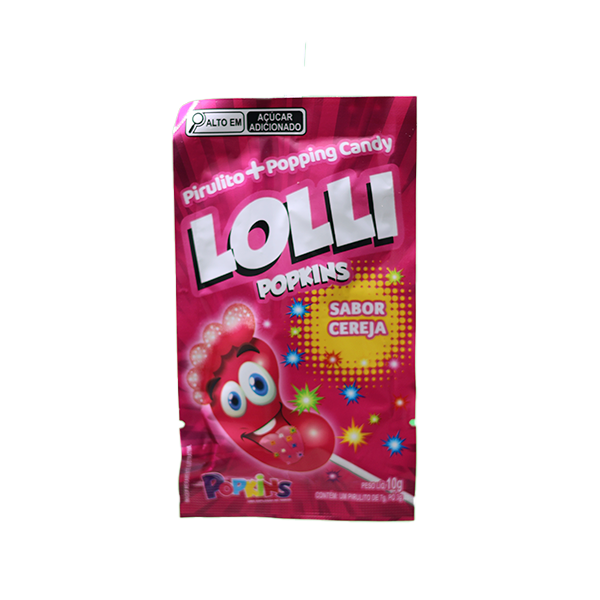 PIRULITO LOLLI POPKINS CEREJA 10G UND