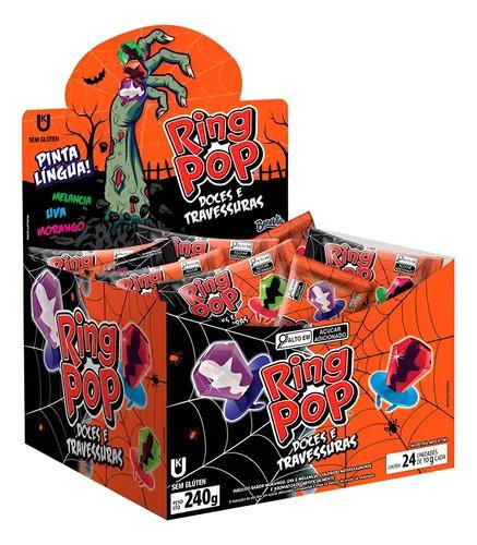 PIRULITO RING POP DOCES E TRAV 10G
