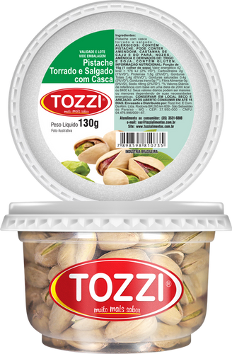 Pistache C/Casca Tozzi 130g Torrada e Salgada