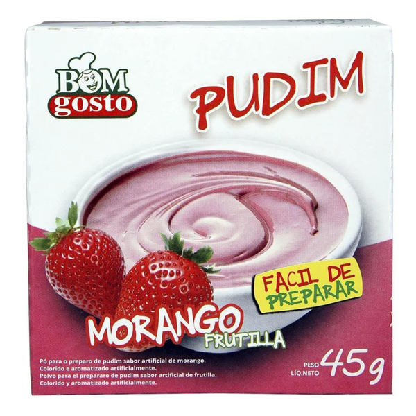 PUDIM BOM GOSTO MORANGO 45G