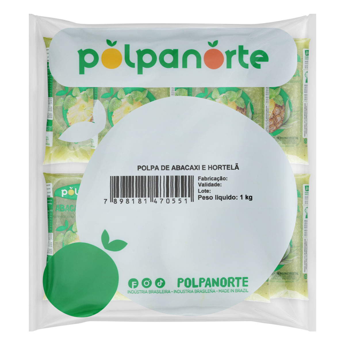 POLPA POLPANORTE 100GR ABACAXI C HORT