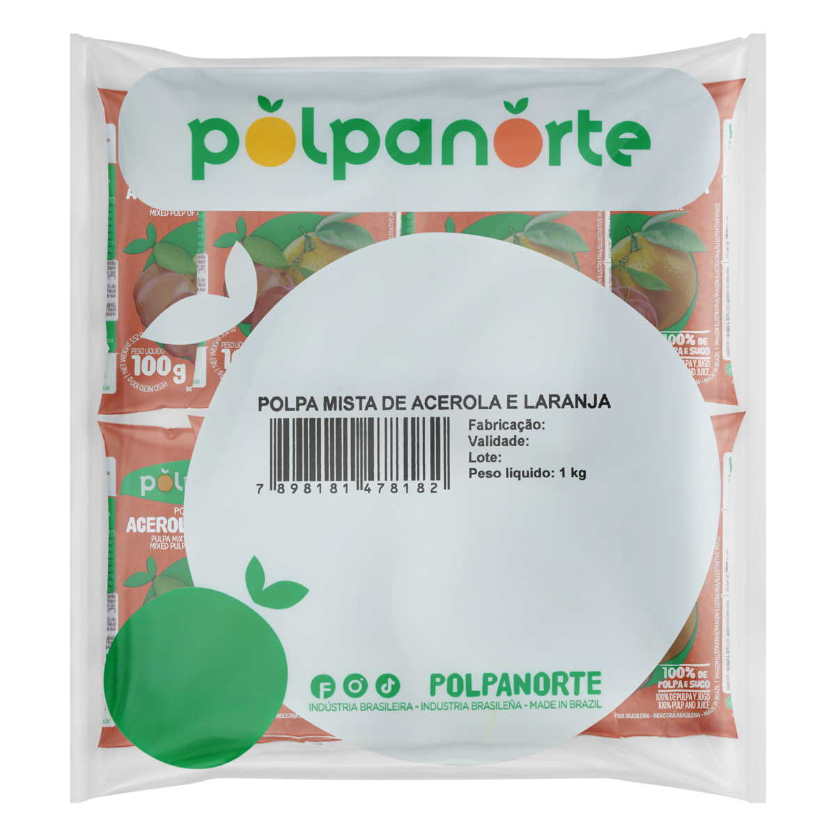 POLPA POLPANORTE 100G, ACEROLA/LAR
