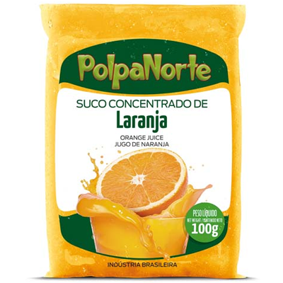 POLPA FRUTA POLPANORTE LARANJA 100G