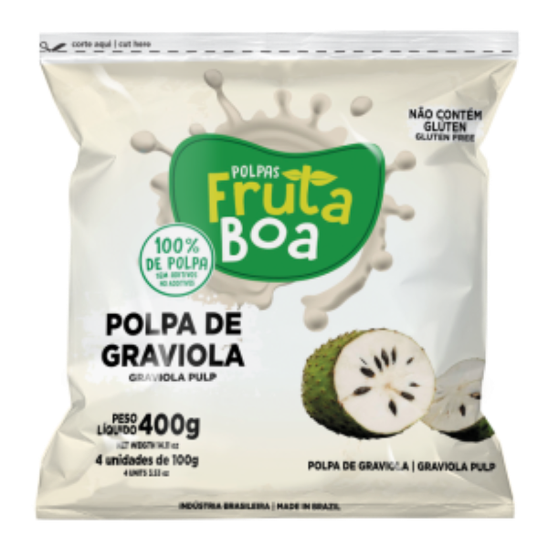POLPA DE FRUTA FRUTA BOA 400G GRAVIOLA