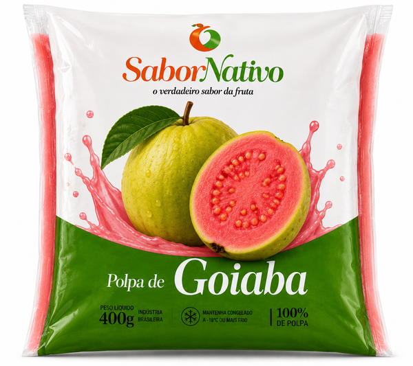 POLPA DE FRUTA SABOR NATIVO 400G GOIABA