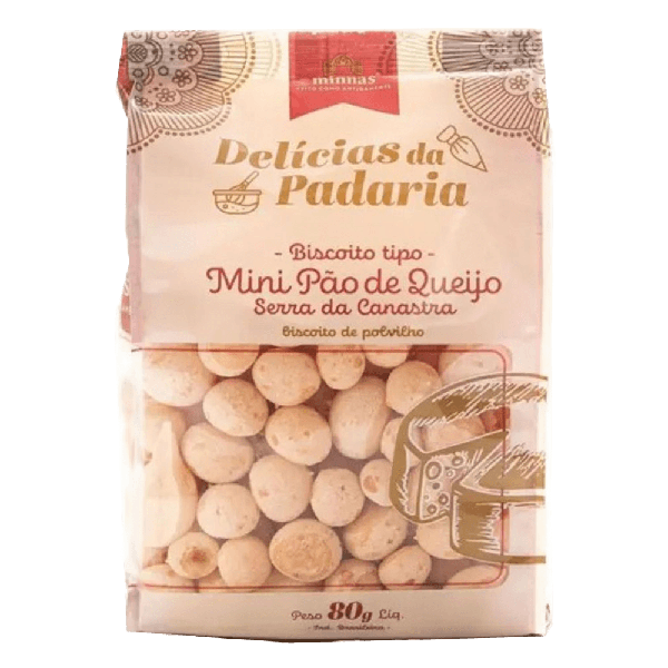 BISCOITO POLVILHO MINNAS 80G MINI PAO QU