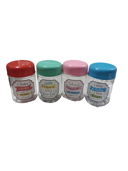 POTE VIDRO MENSAGENS BIBLICAS 590ML REF 3905