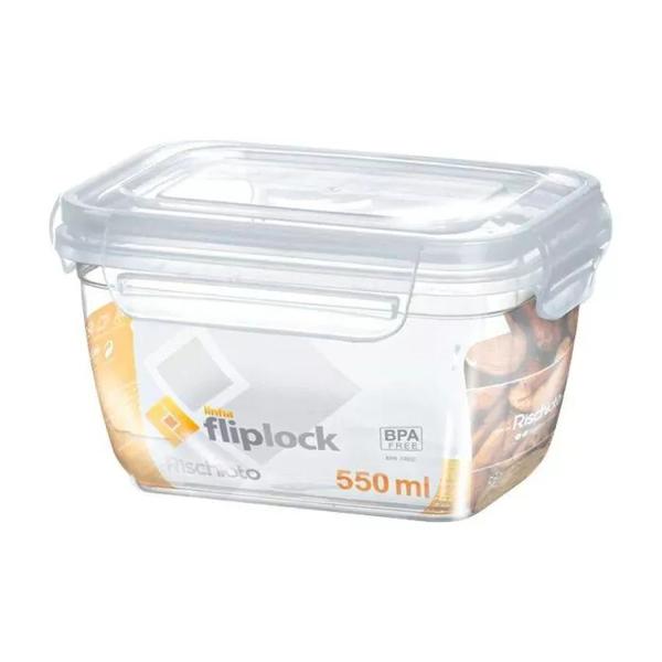 POTE RISCHIOTO FLIPLOCK TRANSPARENTE 550ML