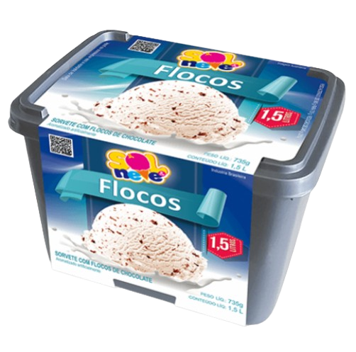 SORVETE SOLNEVE 1,5L FLOCOS