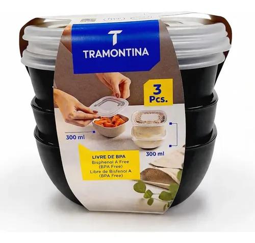 JOGO POTES TRAMONTINA 300ML 3PC MIXCOLOR