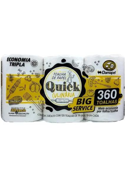 PAPEL TOALHA QUICK SUPREME C/3UND. C/360FOLHAS