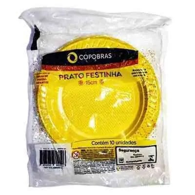 PRATO FESTINHA COPOBRAS 15CM C/10 FEST AMAR R