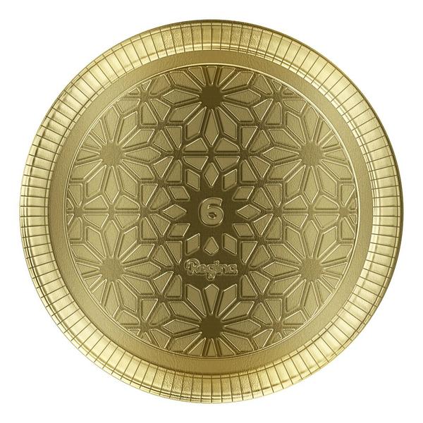 PRATO LAMINADO REGINA N.6 30,5CM OURO