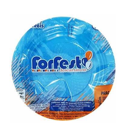 PRATO DESCARTAVEL FORFEST PEQUENO AZUL C10