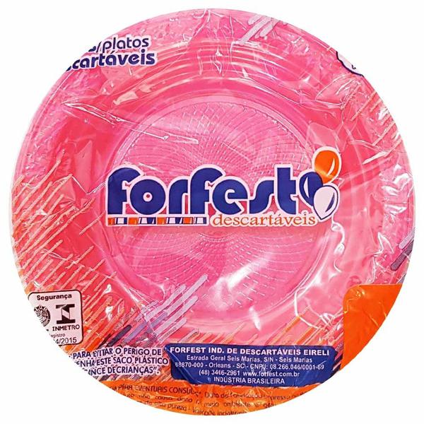 FORFEST PRATO PLASTICO 15 CM ROSA C10