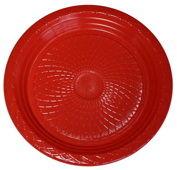 PRATO RASO FORFEST 18CM VERMELHO C/10
