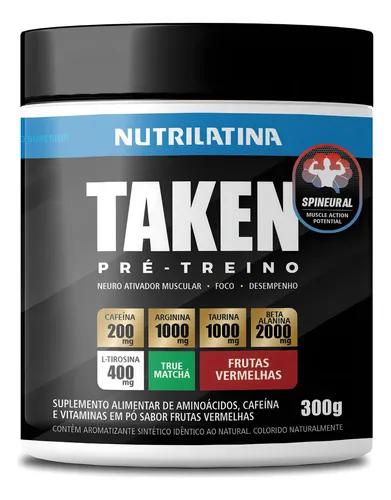 Pre-Treino Taken Nutrilatina  Pt 300g Frutas Vermelhas