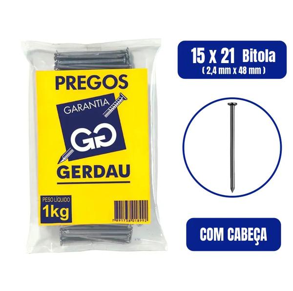 PREGO GERDAU CC 15X21 1KG