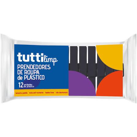 PRENDEDOR DE ROUPA TUTTI C/12UN MADEIRA