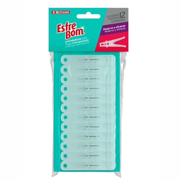 PRENDEDOR ESFREBOM PLASTICO TRANSPARENTE