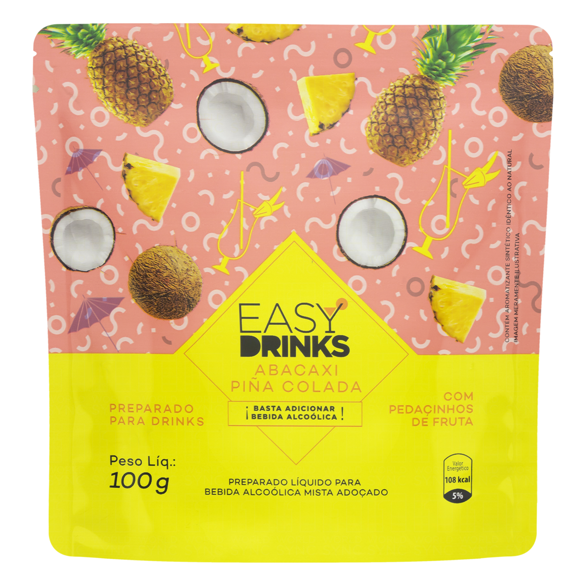 PREPARO DE FRUTAS ABAC. PINA COLADA EASY DRINKS 100G
