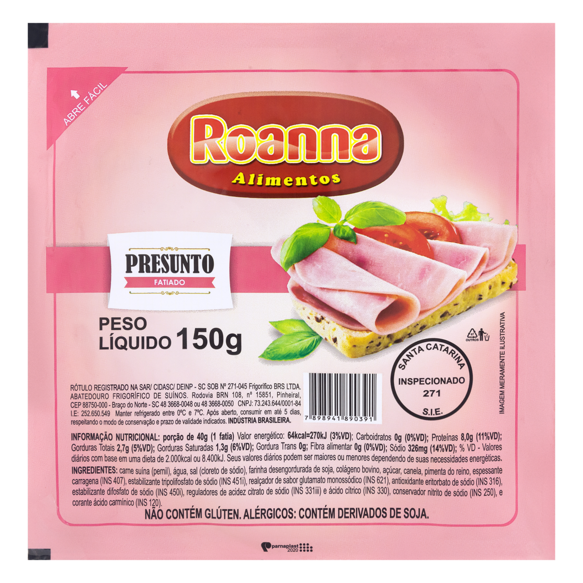 PRESUNTO ROANNA 150GR FATIADO