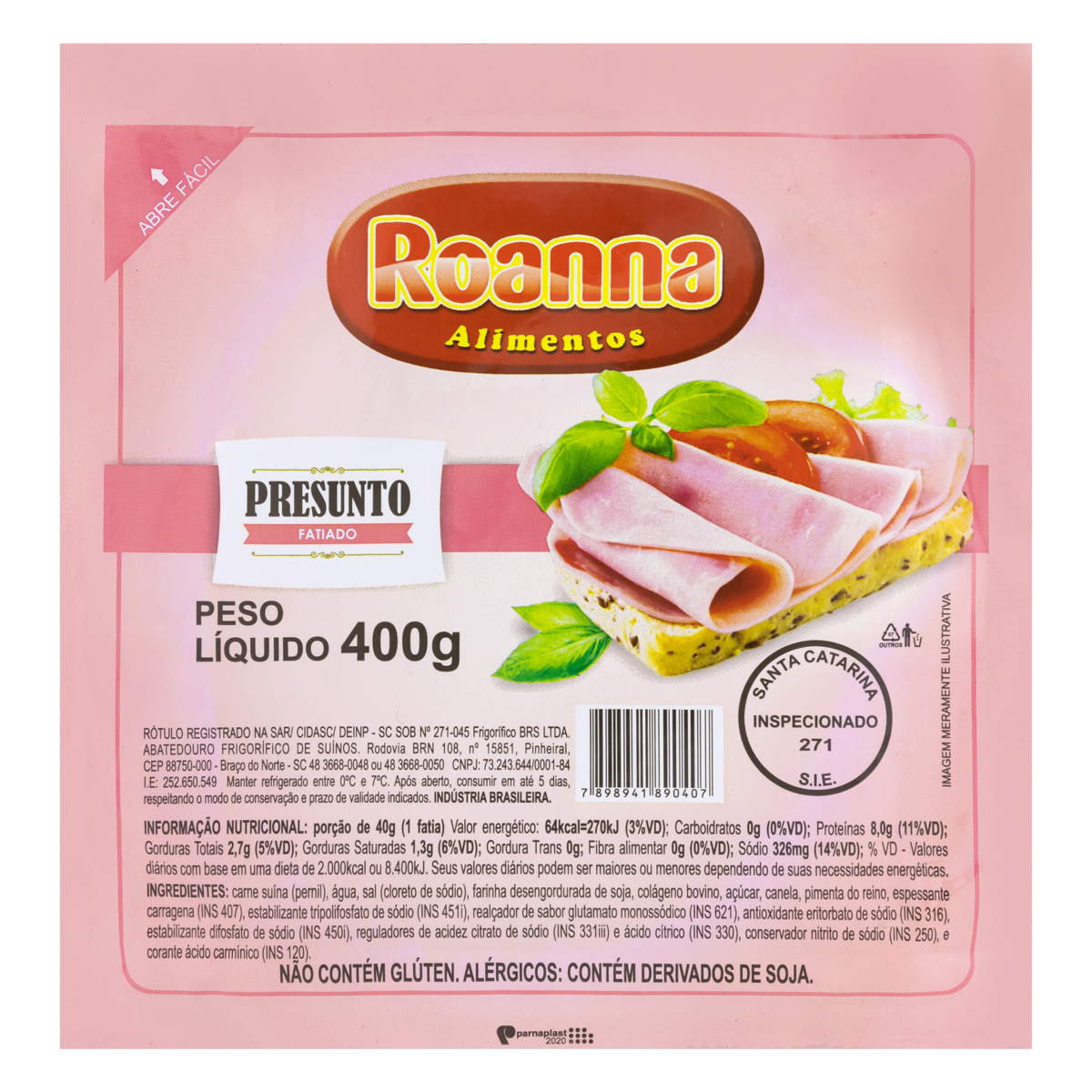 PRESUNTO ROANNA 400GR FATIADO