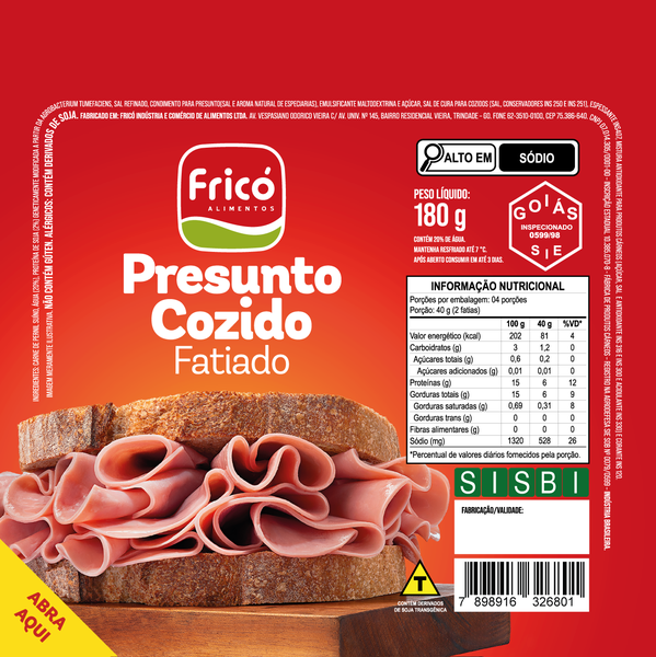 PRESUNTO FRICO FATIADO 180G
