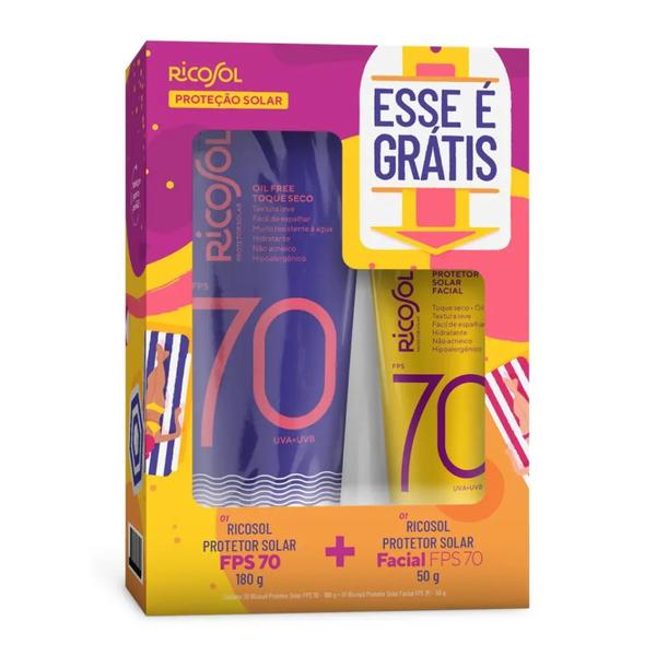 KIT PROTETOR SOLAR RICOSOL FPS70 CORP 18