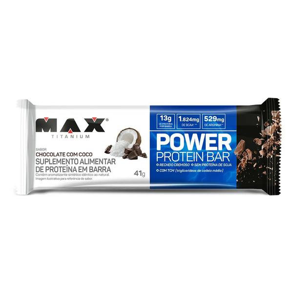 BARRA PROTEINA MAX TITANIUM 41G CRISP CHOC E COCO