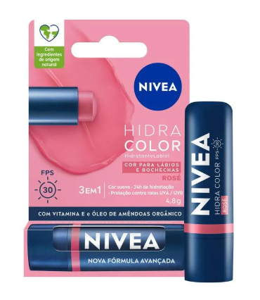 PROTETOR LABIAL NIVEA 4,8G COLOR ROSE FP