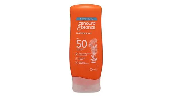 PROTETOR SOLAR CENOURA E BRONZE FPS50 20