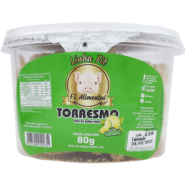 Torresmo Fl Alim.Sabor Cost.C/Limao 80g