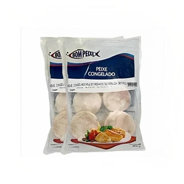 PEIXE MERLUZA BOM PEIXE MEDALHAO 800G