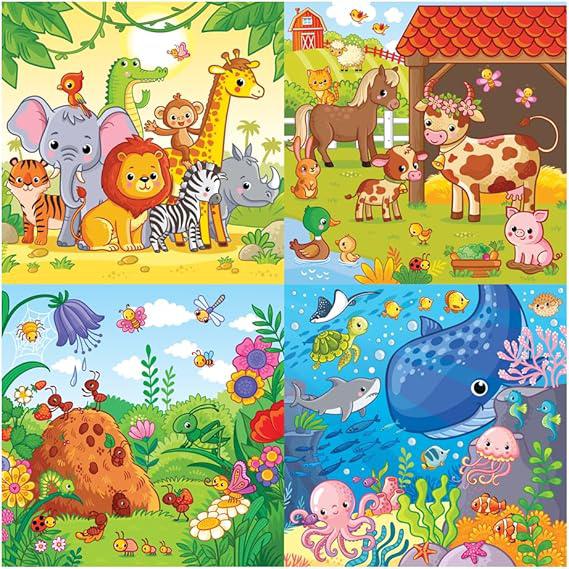 BRINQUEDO GGB QUEBRA-CABECA 4 EM 1 - ANIMAIS - 6,