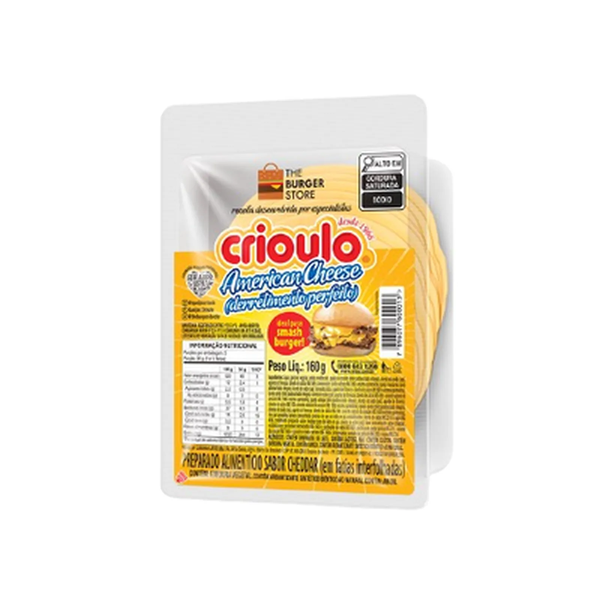 QUEIJO CRIOULO CHEDDAR FAT 160GR
