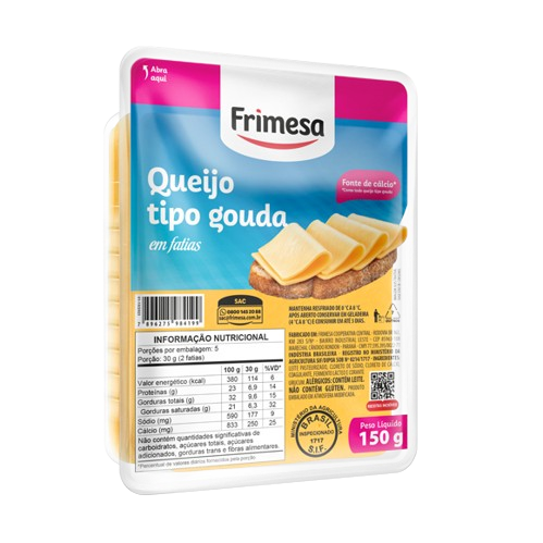 QUEIJO FRIMESA 150GR TIPO GOUDA FATIADO